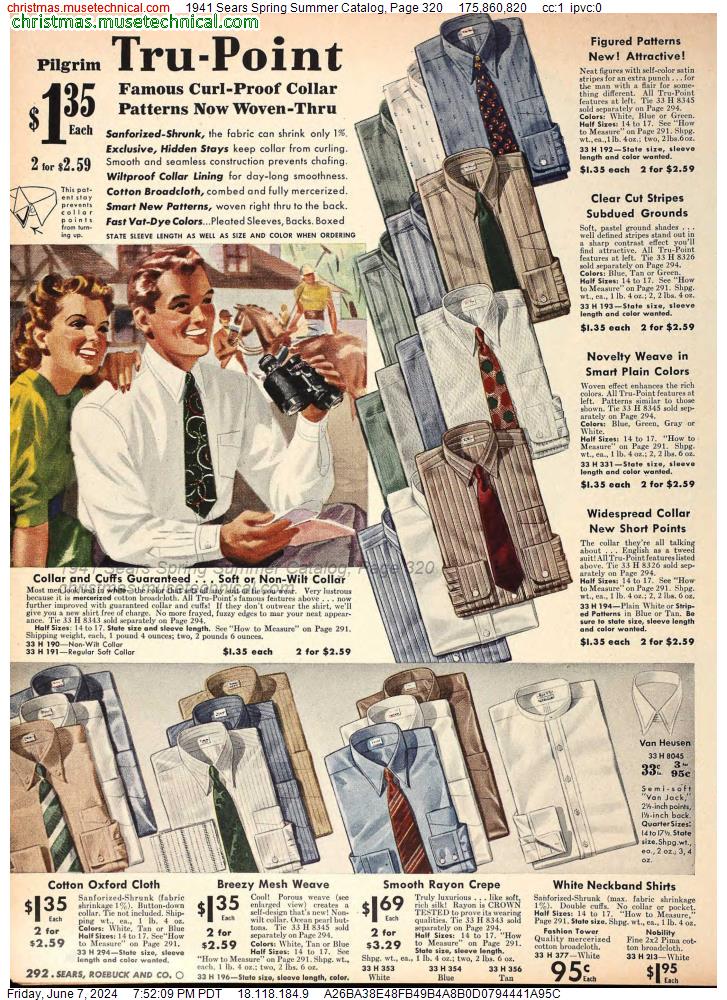 1941 Sears Spring Summer Catalog, Page 320