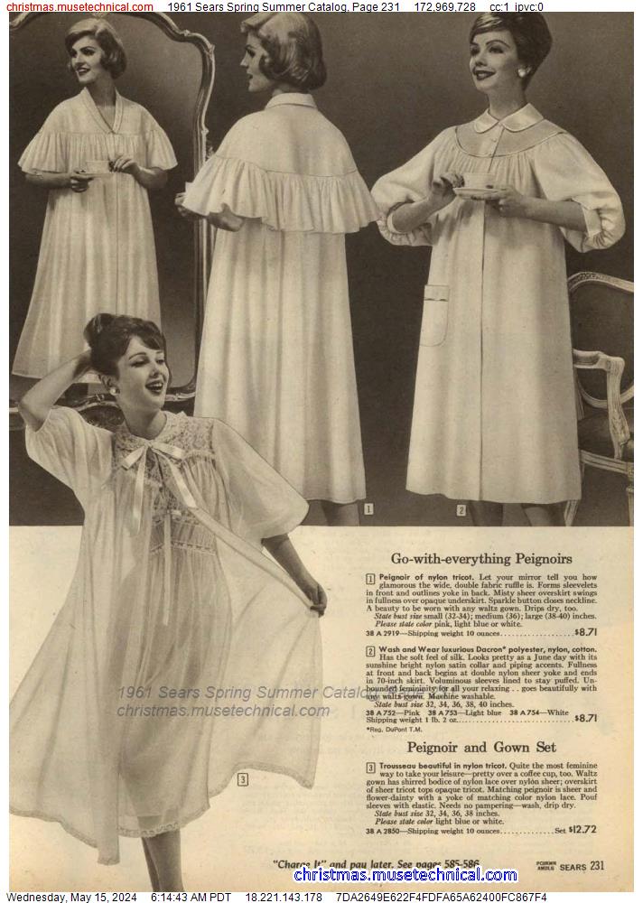 1961 Sears Spring Summer Catalog, Page 231