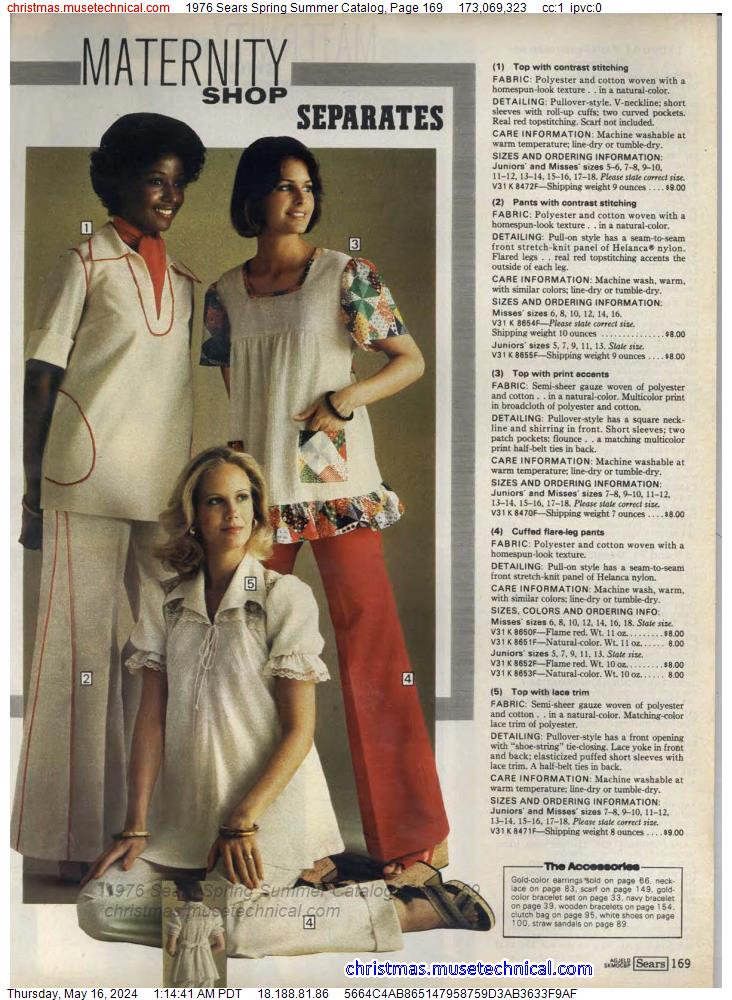 1976 Sears Spring Summer Catalog, Page 169
