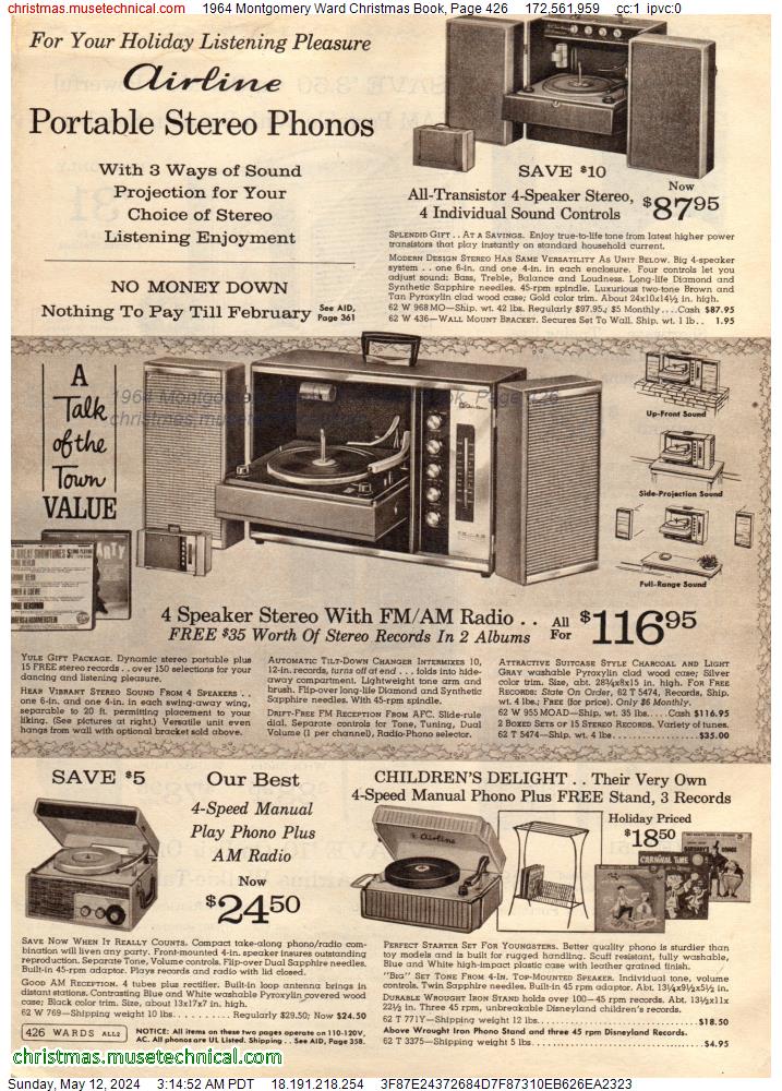 1964 Montgomery Ward Christmas Book, Page 426