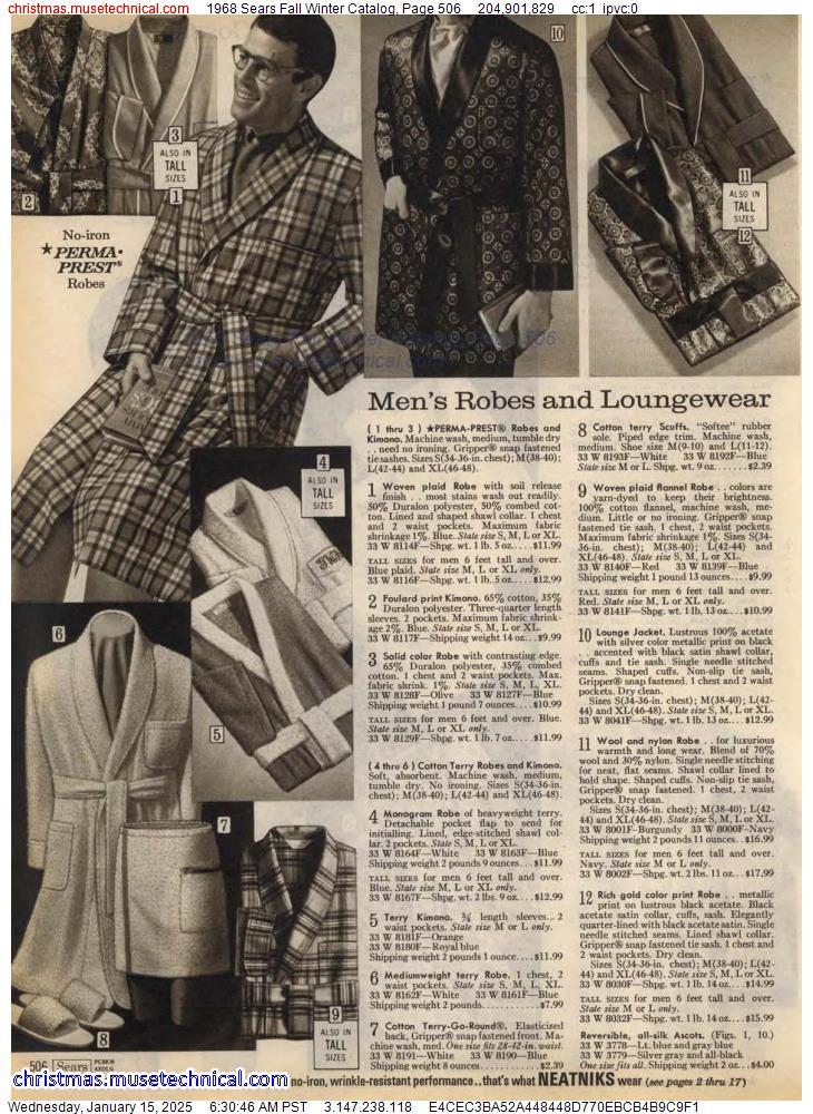 1968 Sears Fall Winter Catalog, Page 506