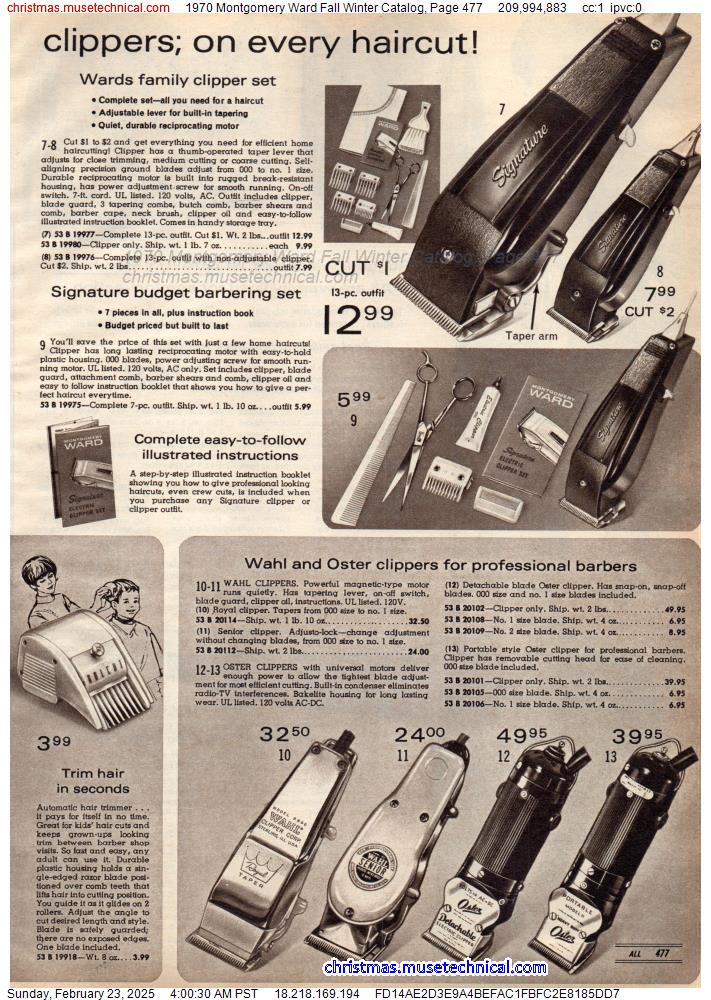 1970 Montgomery Ward Fall Winter Catalog, Page 477