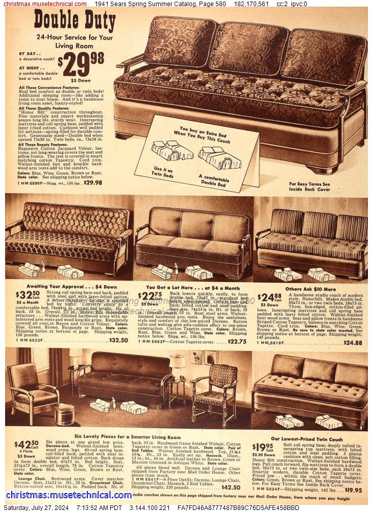 1941 Sears Spring Summer Catalog, Page 580