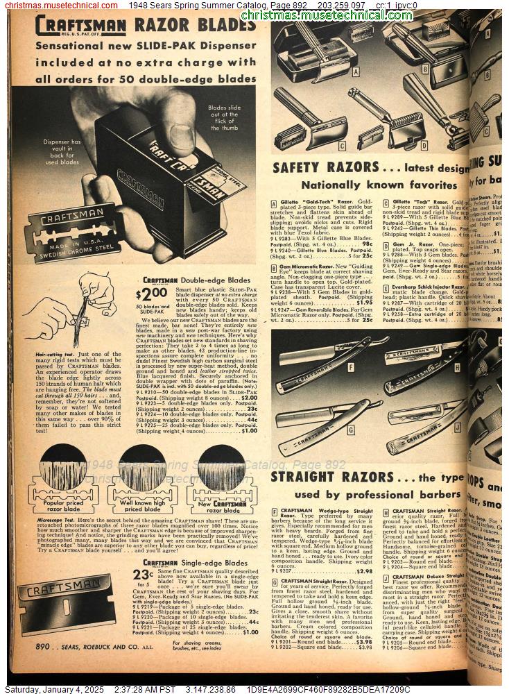 1948 Sears Spring Summer Catalog, Page 892