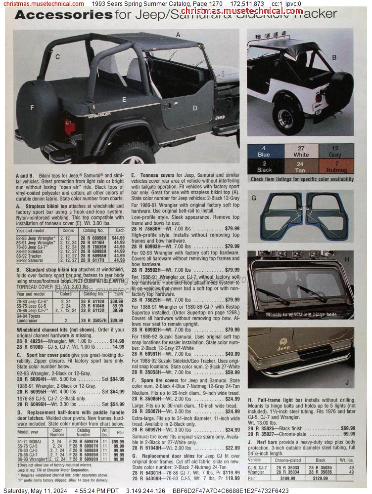 1993 Sears Spring Summer Catalog, Page 1270