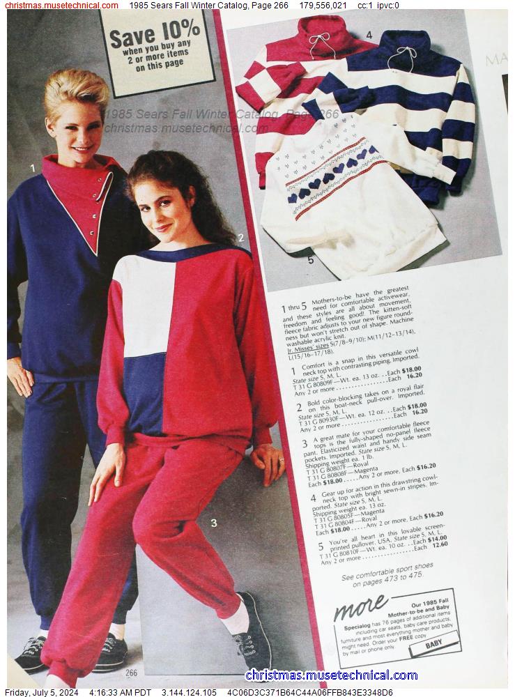 1985 Sears Fall Winter Catalog, Page 266