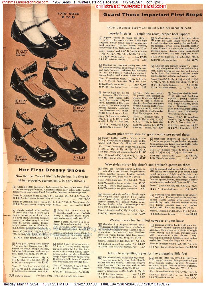 1957 Sears Fall Winter Catalog, Page 350