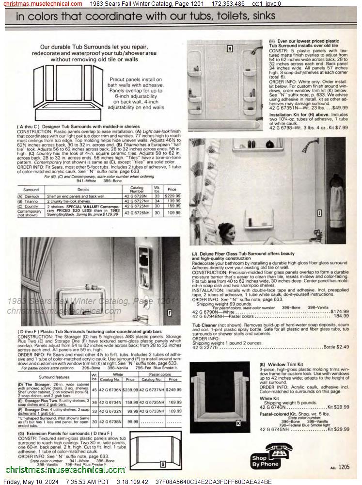 1983 Sears Fall Winter Catalog, Page 1201