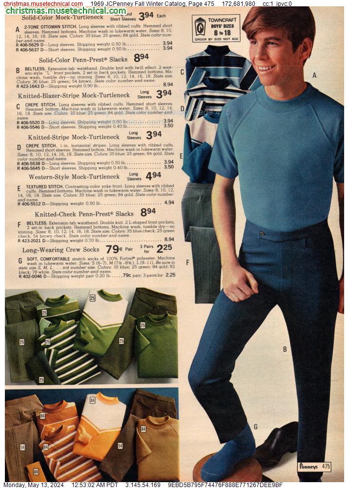 1969 JCPenney Fall Winter Catalog, Page 475