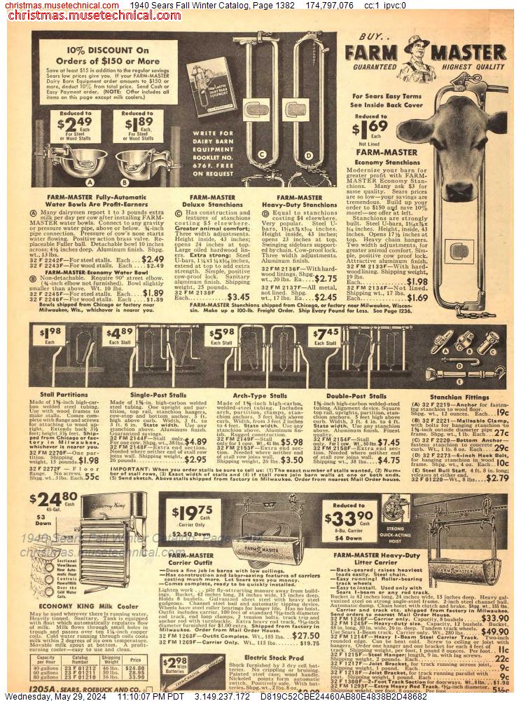 1940 Sears Fall Winter Catalog, Page 1382