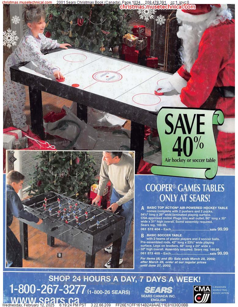 2001 Sears Christmas Book (Canada), Page 1034