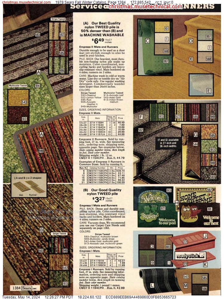 1978 Sears Fall Winter Catalog, Page 1384