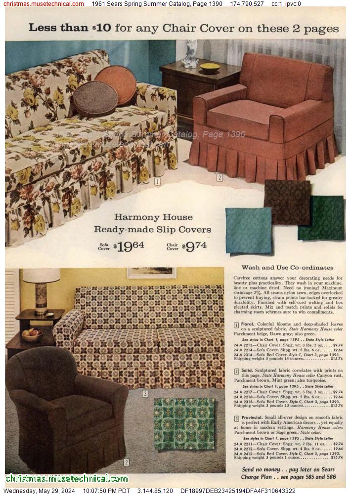 1961 Sears Spring Summer Catalog, Page 1390