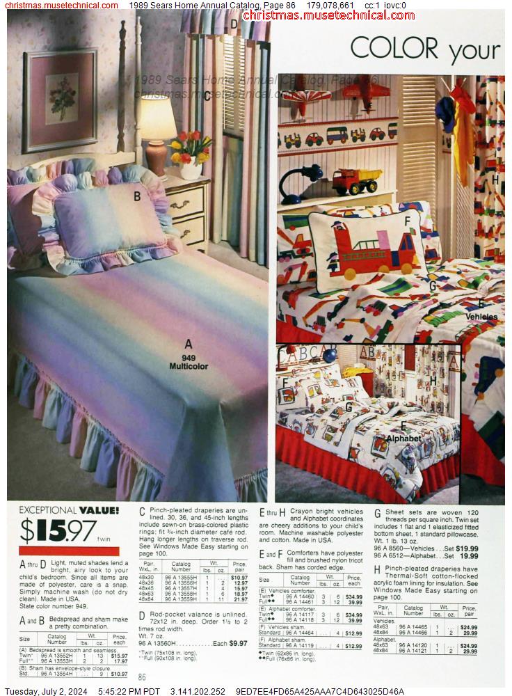 1989 Sears Home Annual Catalog, Page 86