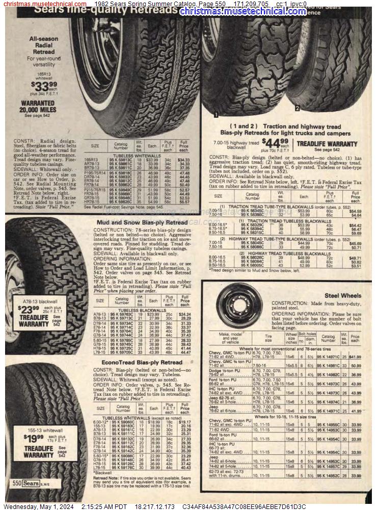 1982 Sears Spring Summer Catalog, Page 550