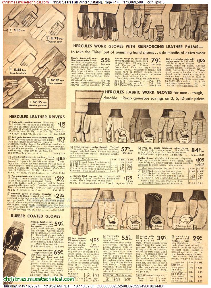 1950 Sears Fall Winter Catalog, Page 414