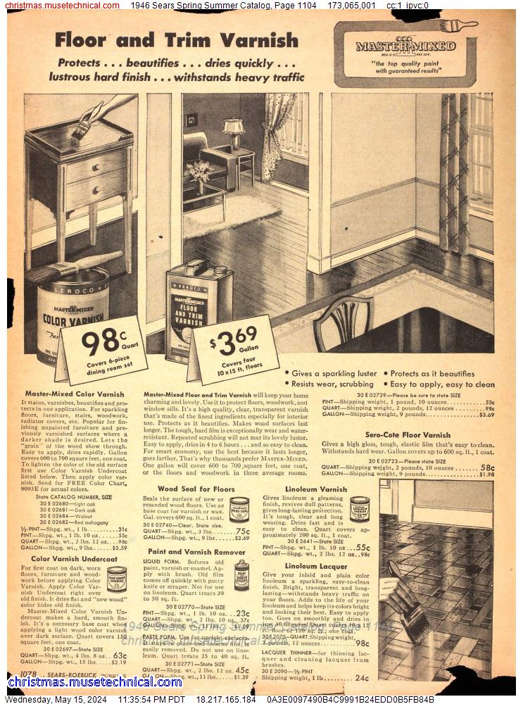 1946 Sears Spring Summer Catalog, Page 1104