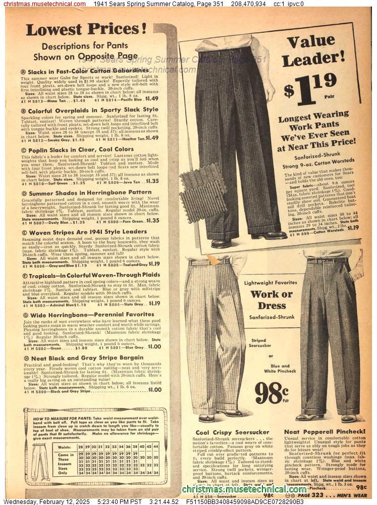 1941 Sears Spring Summer Catalog, Page 351