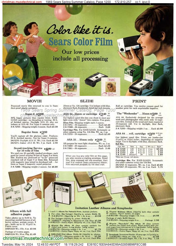 1969 Sears Spring Summer Catalog, Page 1200