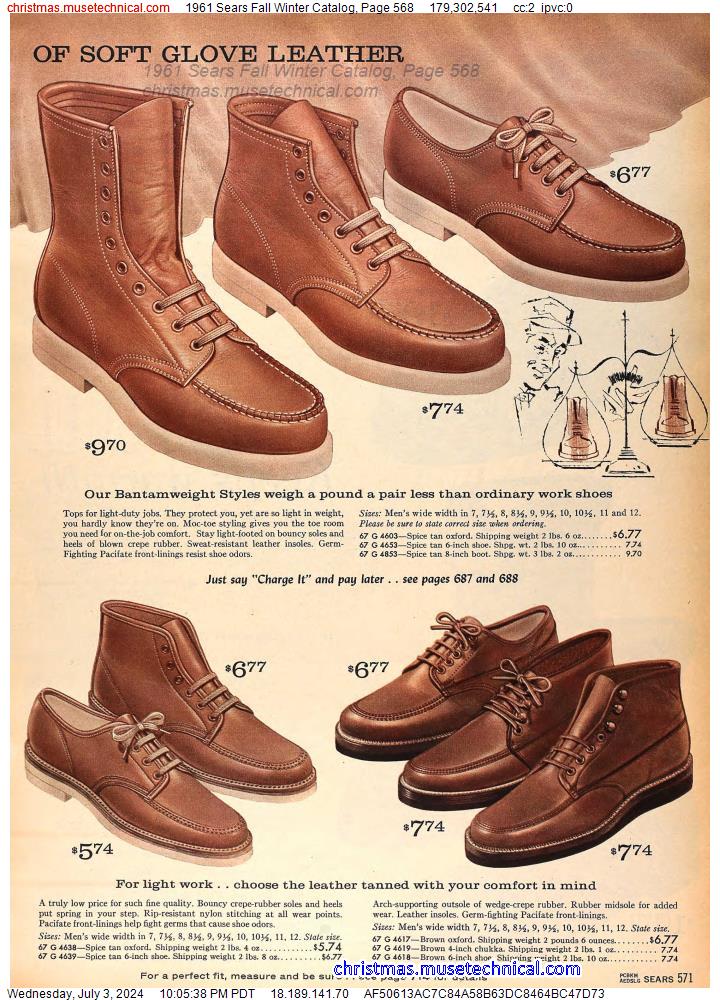 1961 Sears Fall Winter Catalog, Page 568