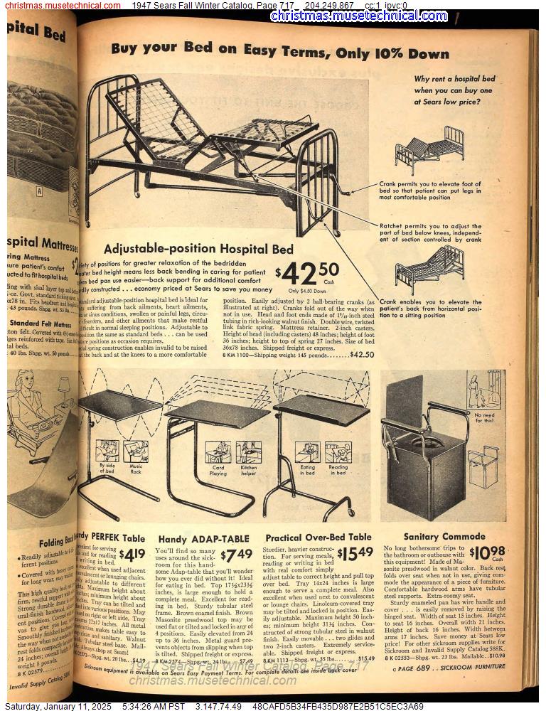 1947 Sears Fall Winter Catalog, Page 717