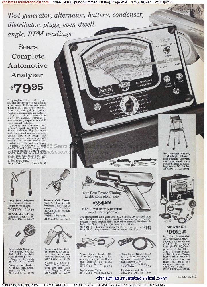1966 Sears Spring Summer Catalog, Page 919