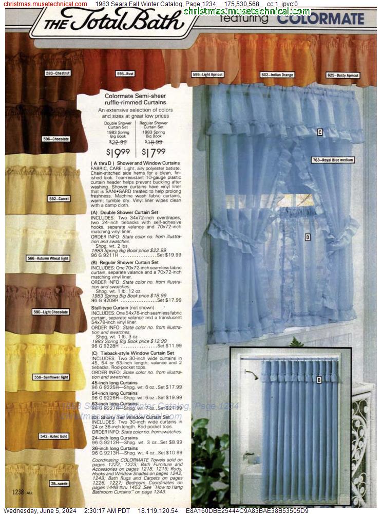 1983 Sears Fall Winter Catalog, Page 1234
