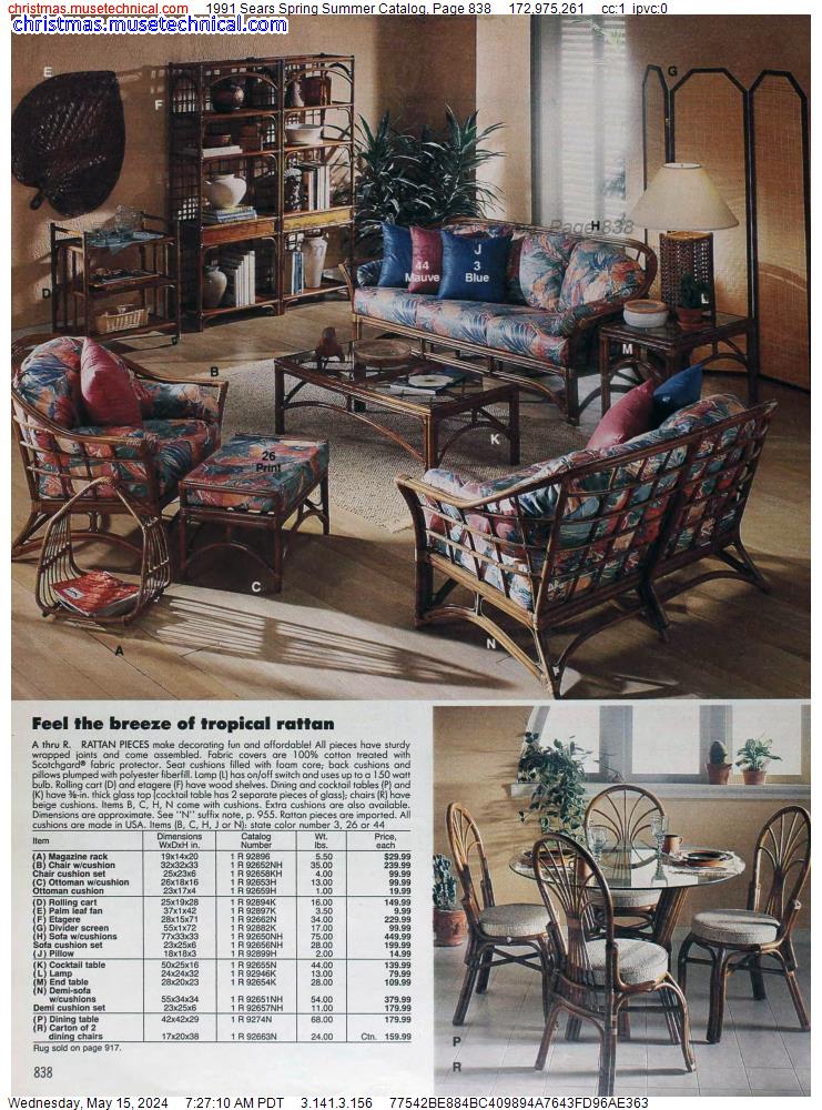 1991 Sears Spring Summer Catalog, Page 838