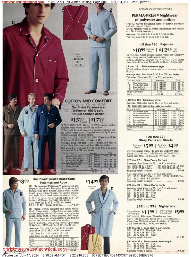 1981 Sears Fall Winter Catalog, Page 606