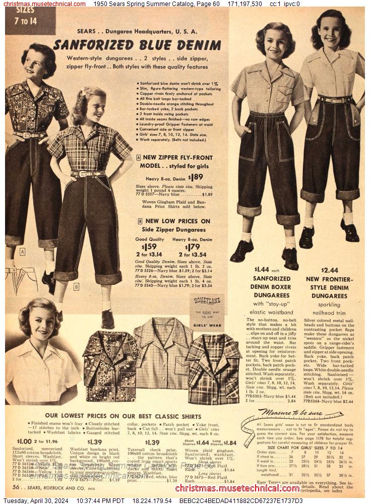 1950 Sears Spring Summer Catalog, Page 60