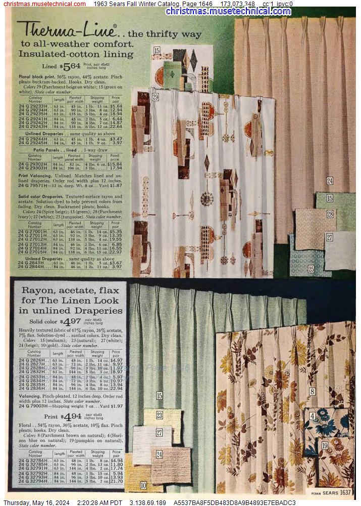 1963 Sears Fall Winter Catalog, Page 1646