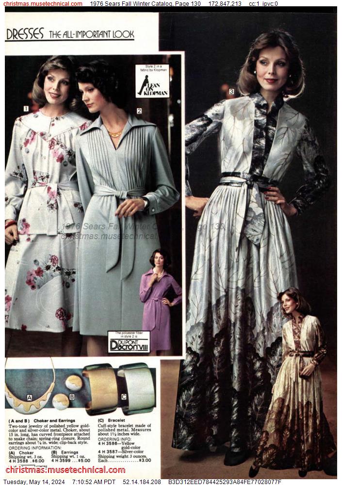 1976 Sears Fall Winter Catalog, Page 130