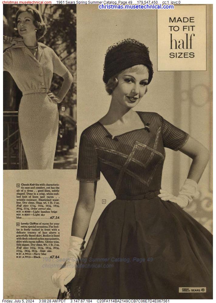 1961 Sears Spring Summer Catalog, Page 49
