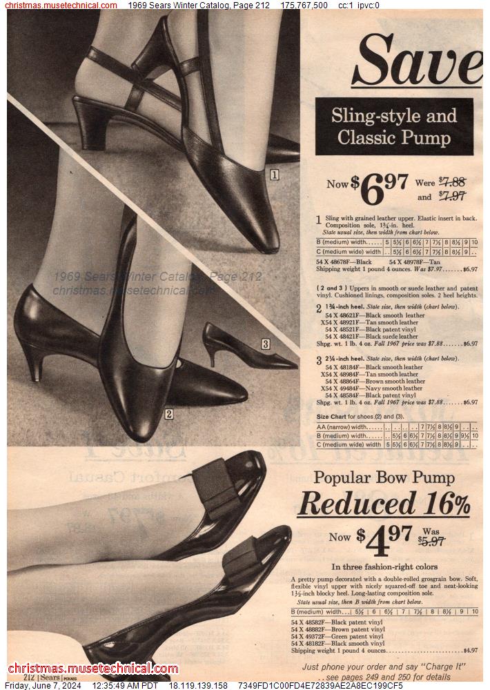 1969 Sears Winter Catalog, Page 212