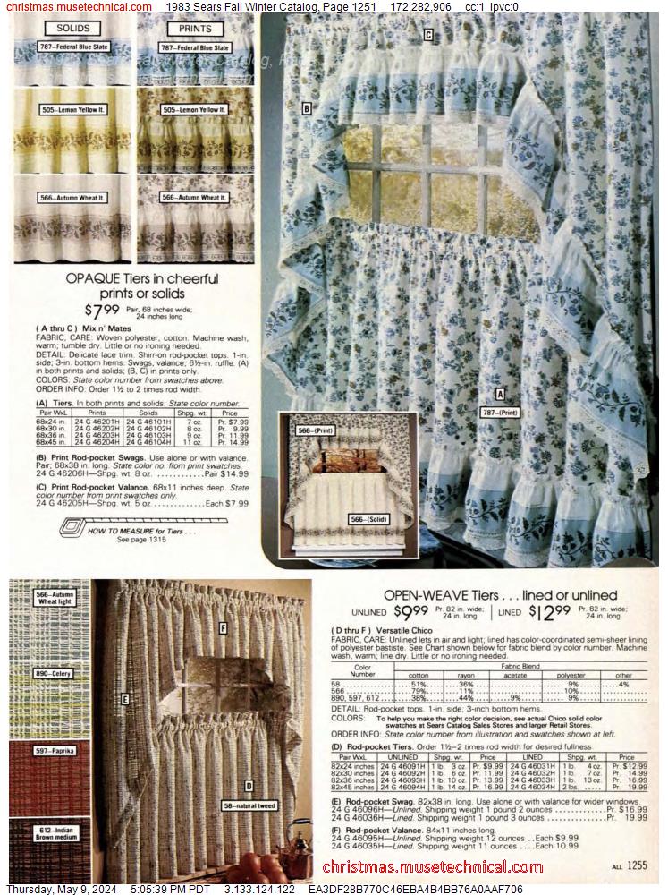 1983 Sears Fall Winter Catalog, Page 1251