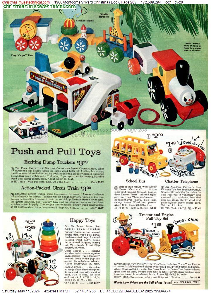 1966 Montgomery Ward Christmas Book, Page 203