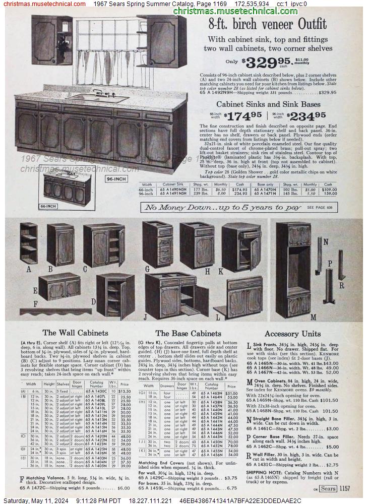 1967 Sears Spring Summer Catalog, Page 1169