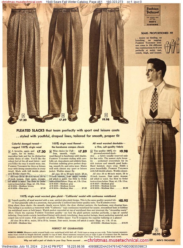 1949 Sears Fall Winter Catalog, Page 461