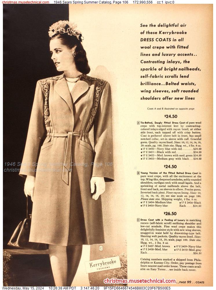 1946 Sears Spring Summer Catalog, Page 106