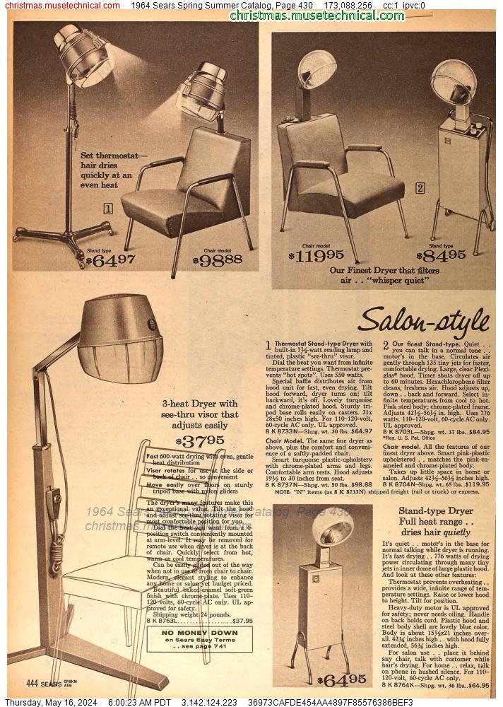 1964 Sears Spring Summer Catalog, Page 430