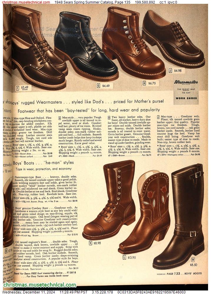 1948 Sears Spring Summer Catalog, Page 135