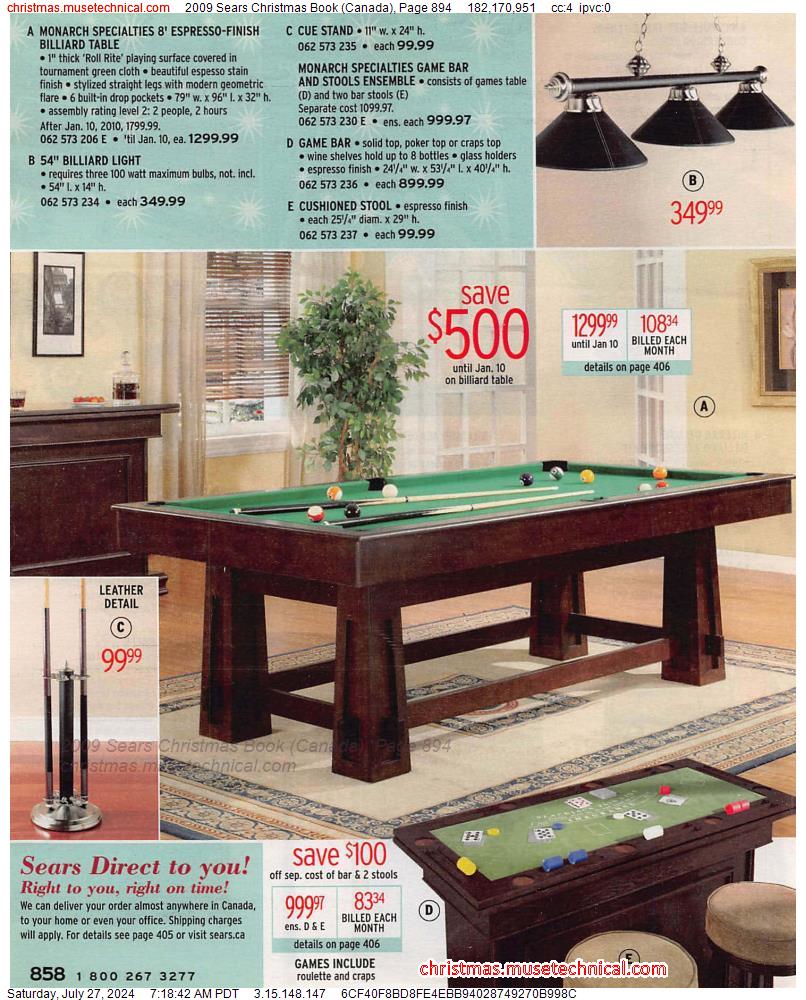 2009 Sears Christmas Book (Canada), Page 894