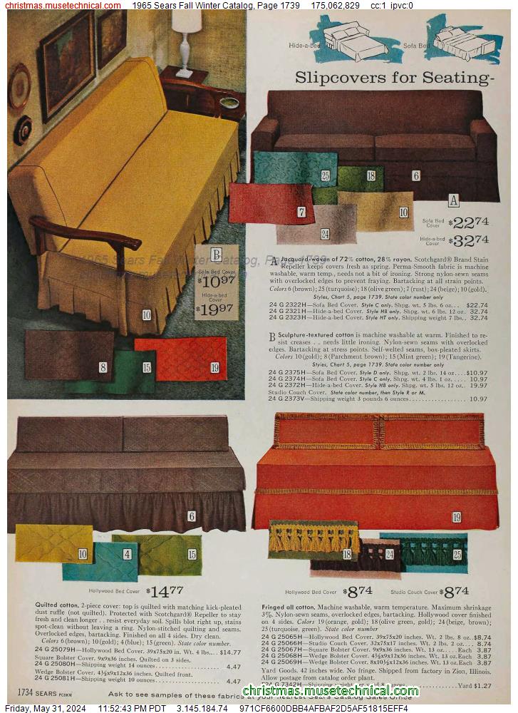 1965 Sears Fall Winter Catalog, Page 1739