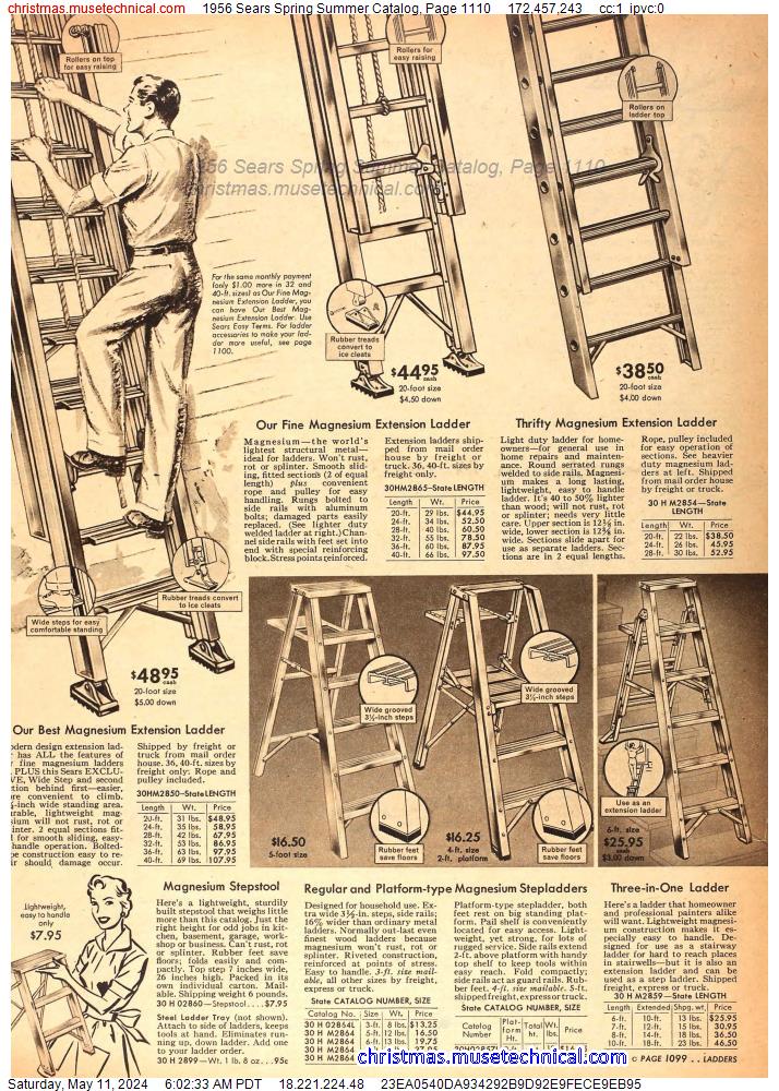 1956 Sears Spring Summer Catalog, Page 1110