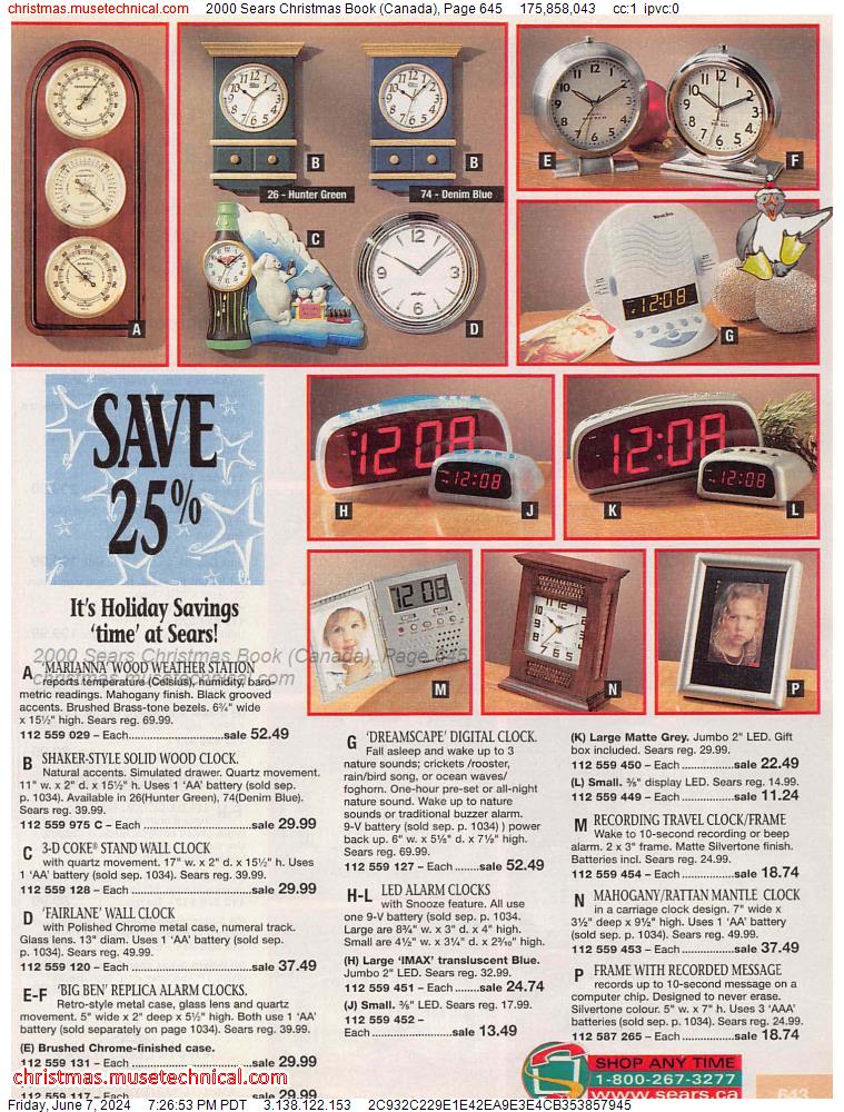 2000 Sears Christmas Book (Canada), Page 645