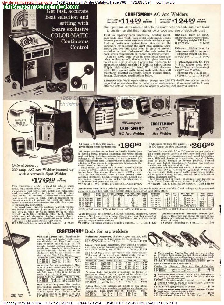 1969 Sears Fall Winter Catalog, Page 788
