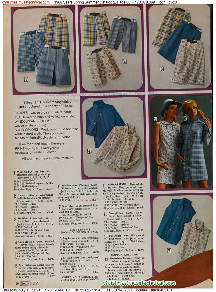 1968 Sears Spring Summer Catalog 2, Page 88