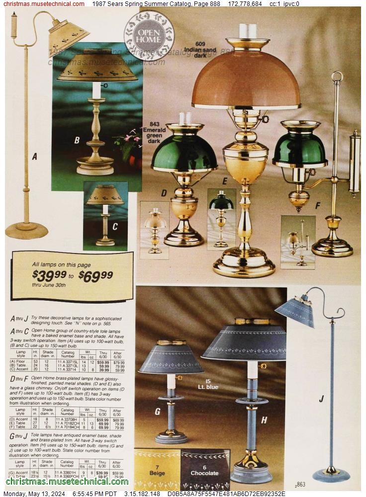 1987 Sears Spring Summer Catalog, Page 888