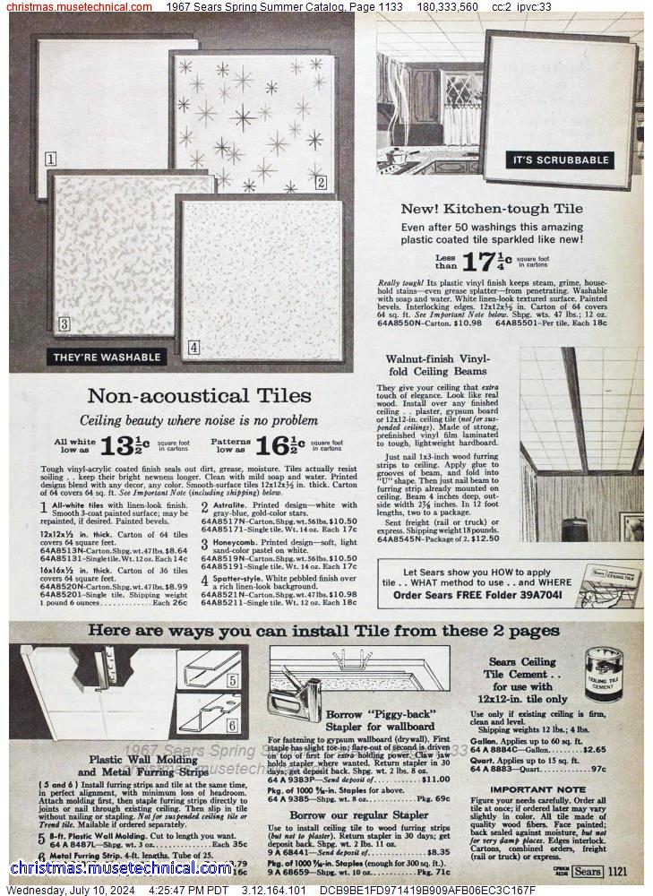 1967 Sears Spring Summer Catalog, Page 1133