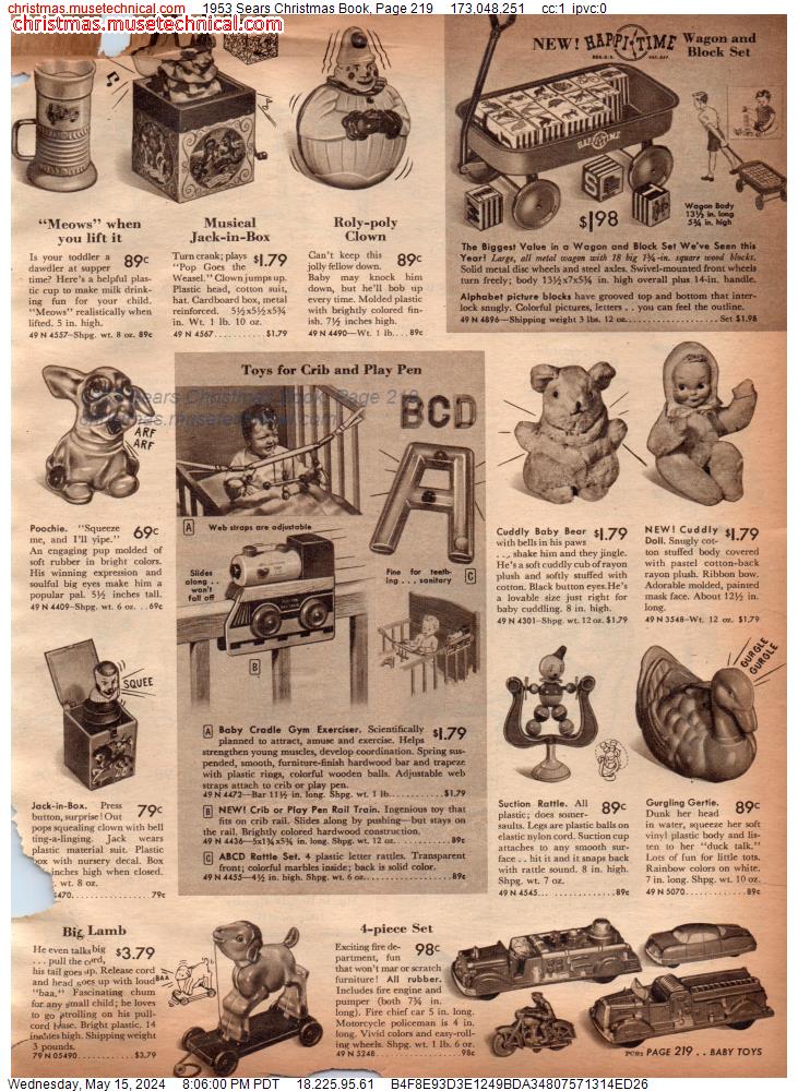 1953 Sears Christmas Book, Page 219
